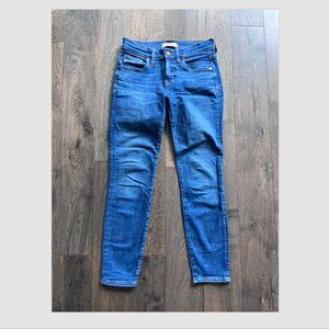 Madewell Mid Rise Ankle Jeans Size 25P Blue Stretch Denim Petite Classic